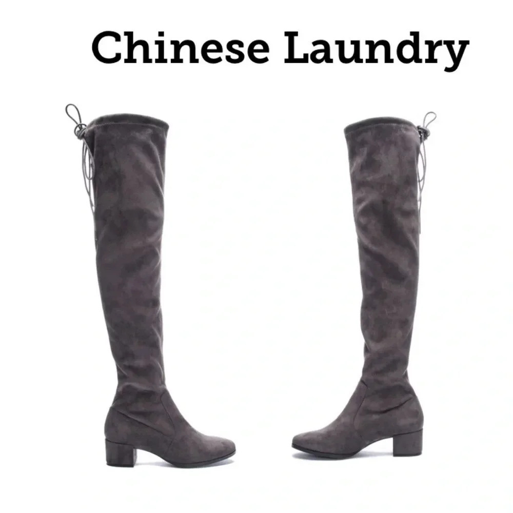 Chinese Laundry Mystical Over-The-Knee Boots Gunmetal - 6M